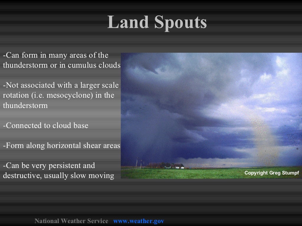 Land Spout Definition Can form