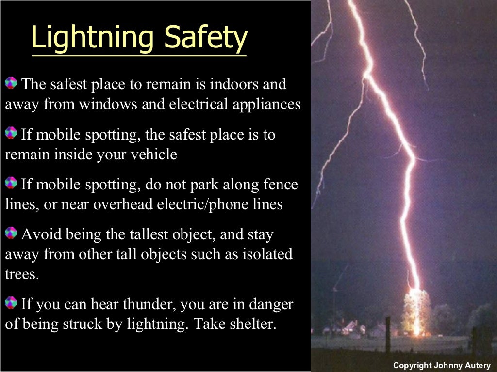 Lightning Safety The safest place