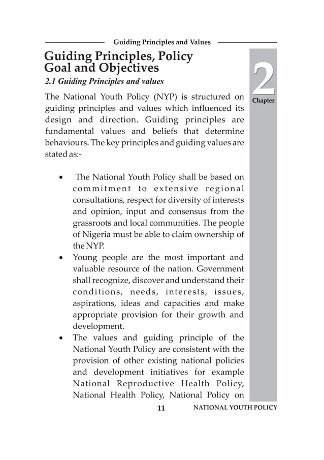 National Youth Policy of Nigeria- Revised 2009 (Federal Ministry Of