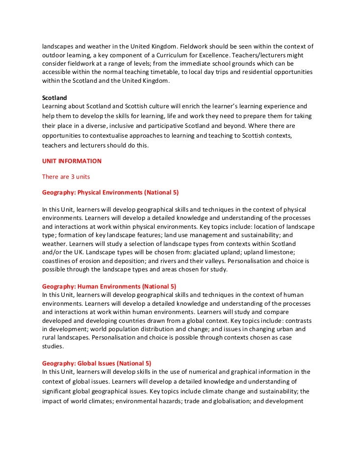 National 5 Geography Basics