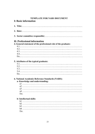 Sample Nar1 Filing National academic standers | PDF