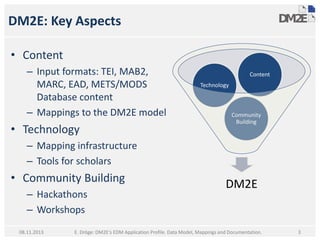 DM2E's EDM Application Profile - Evelyn Dröge | PDF