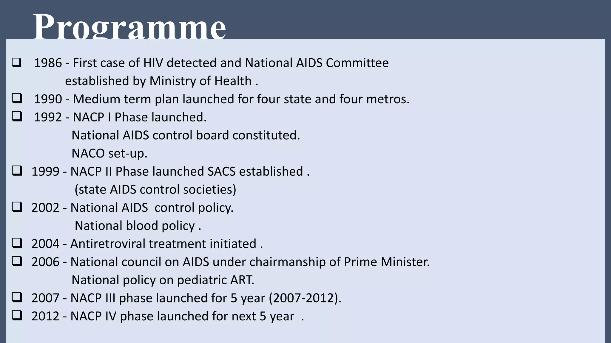 Aids Control Programme NATIONAL AIDS CONTROL PROGRAMME(NACP) PPT BY KRITIKA.pptx