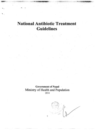 National antibiotic treatment guidelines 2014