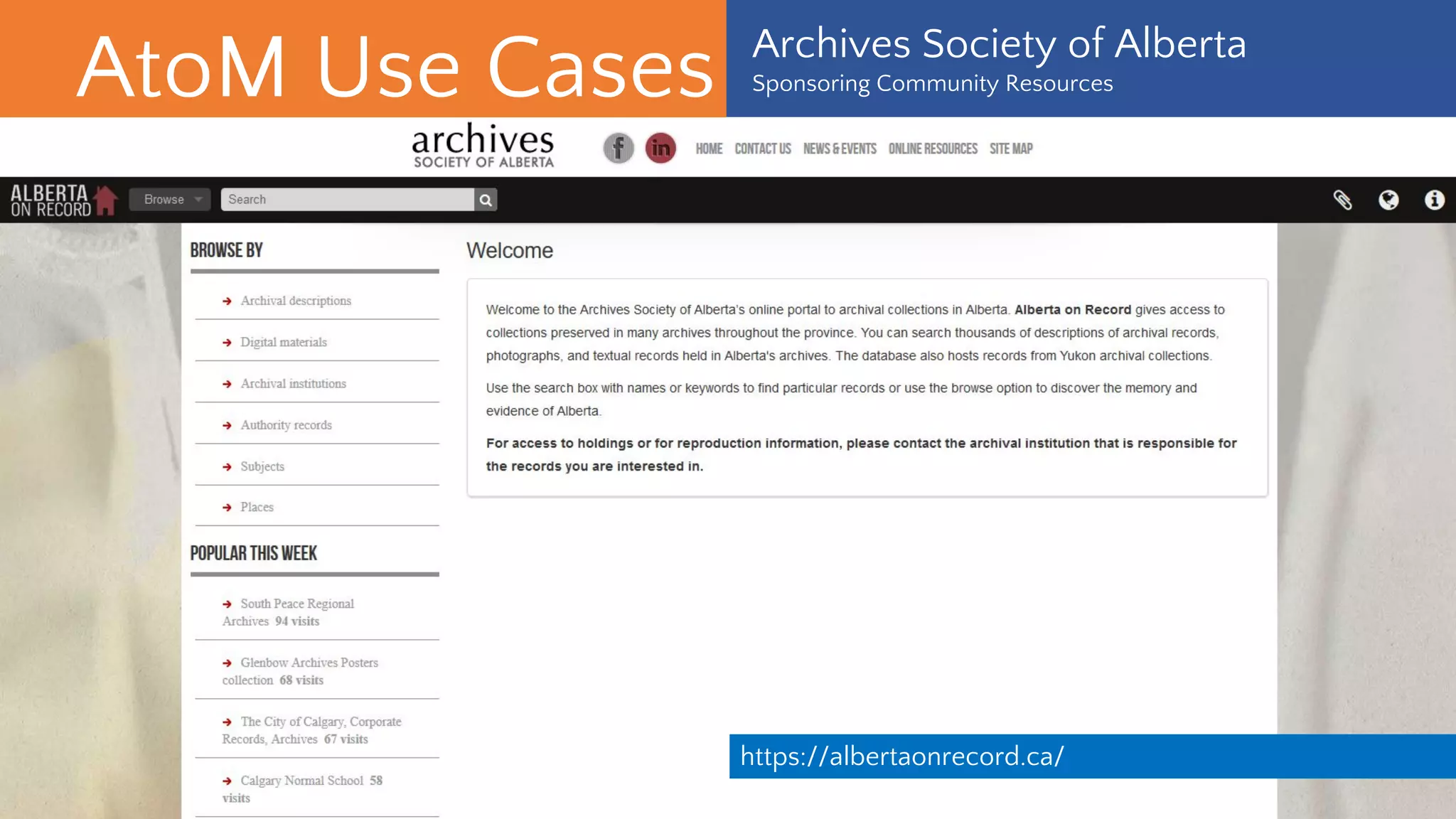 AtoM Use Cases
https://beatoninstitute.com/
Beaton Institute Archives
 