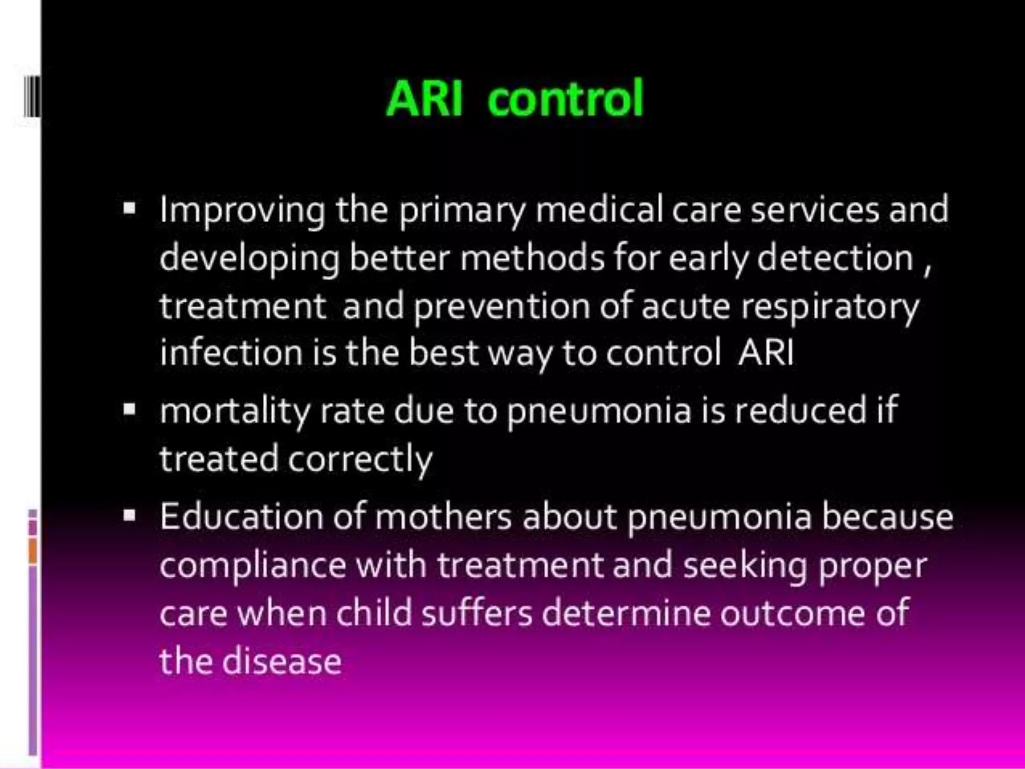 National ARI control program