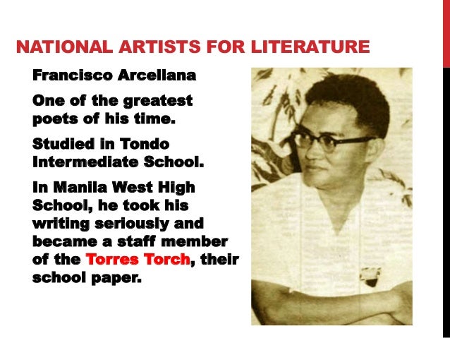 art form literature artist and title of the art National Artists for Literature art form literature artist and title of the art National Artists for Literature