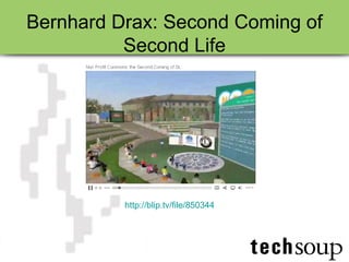 Bernhard Drax: Second Coming of Second Life http://blip.tv/file/850344   