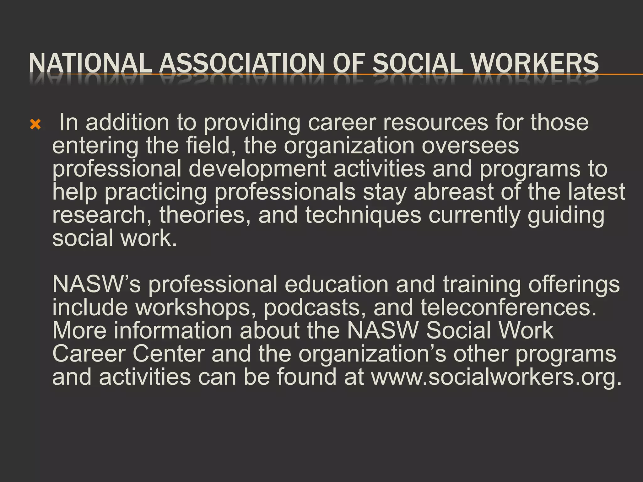 National Association of Social Workers Offers Various Career Resources ...