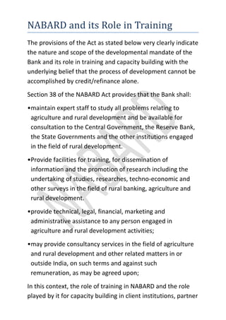 National bank for agriculture and rural developmen project for bfs | DOCX