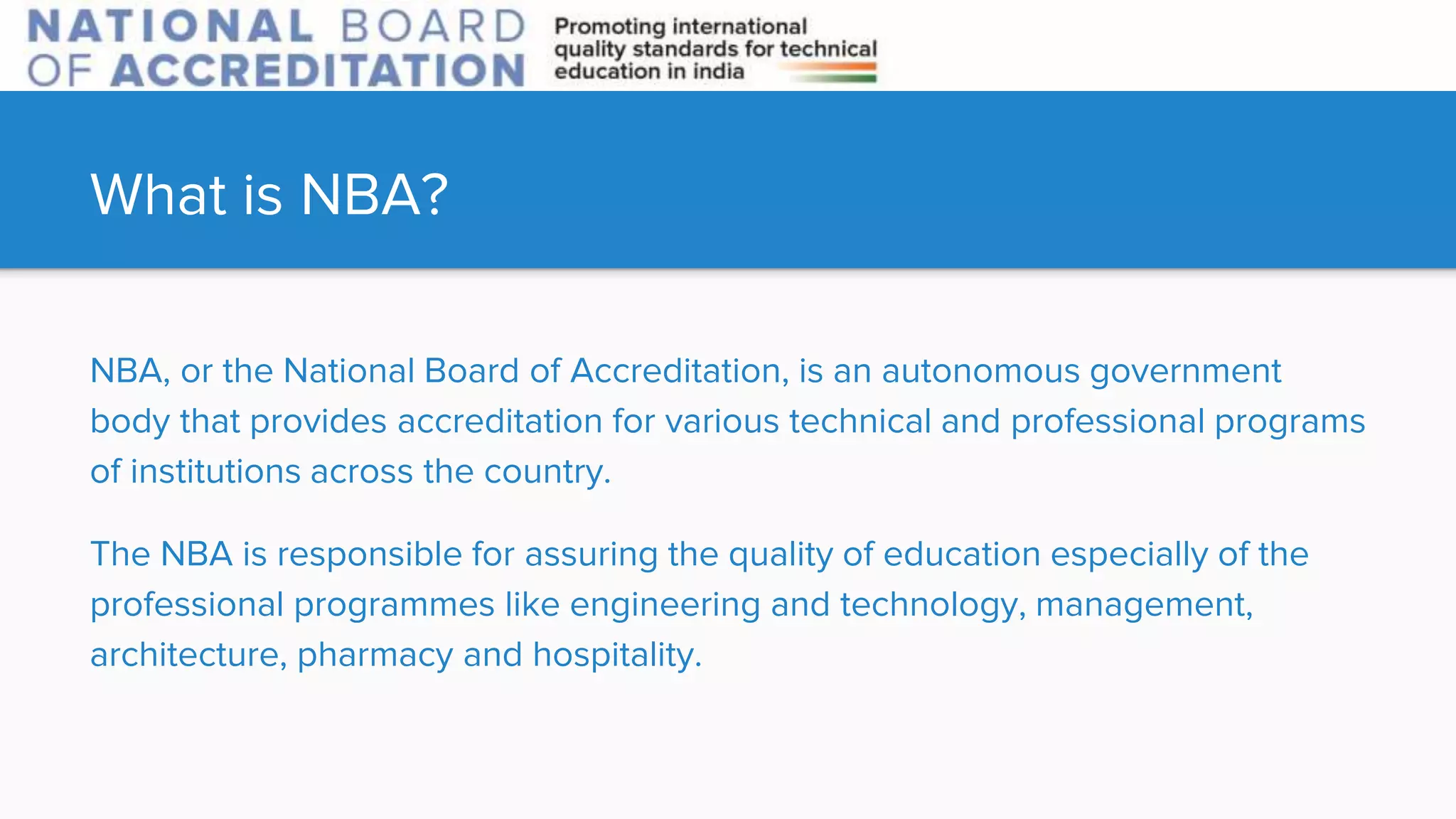 Nba Committee National board of accreditation (NBA) | PPTX