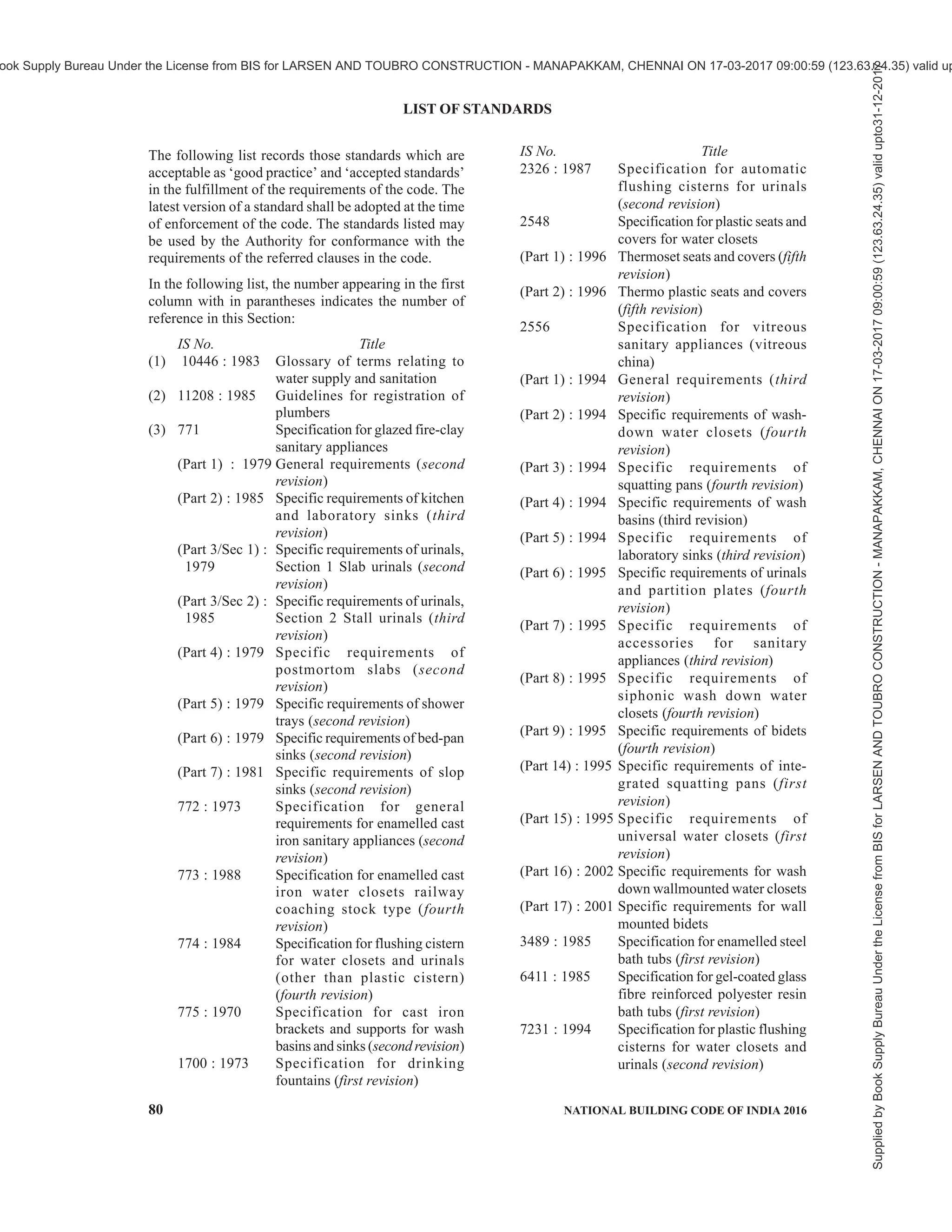 Nbc Standards.pdf NBC - National Building Code volume 1 and 2 | PDF