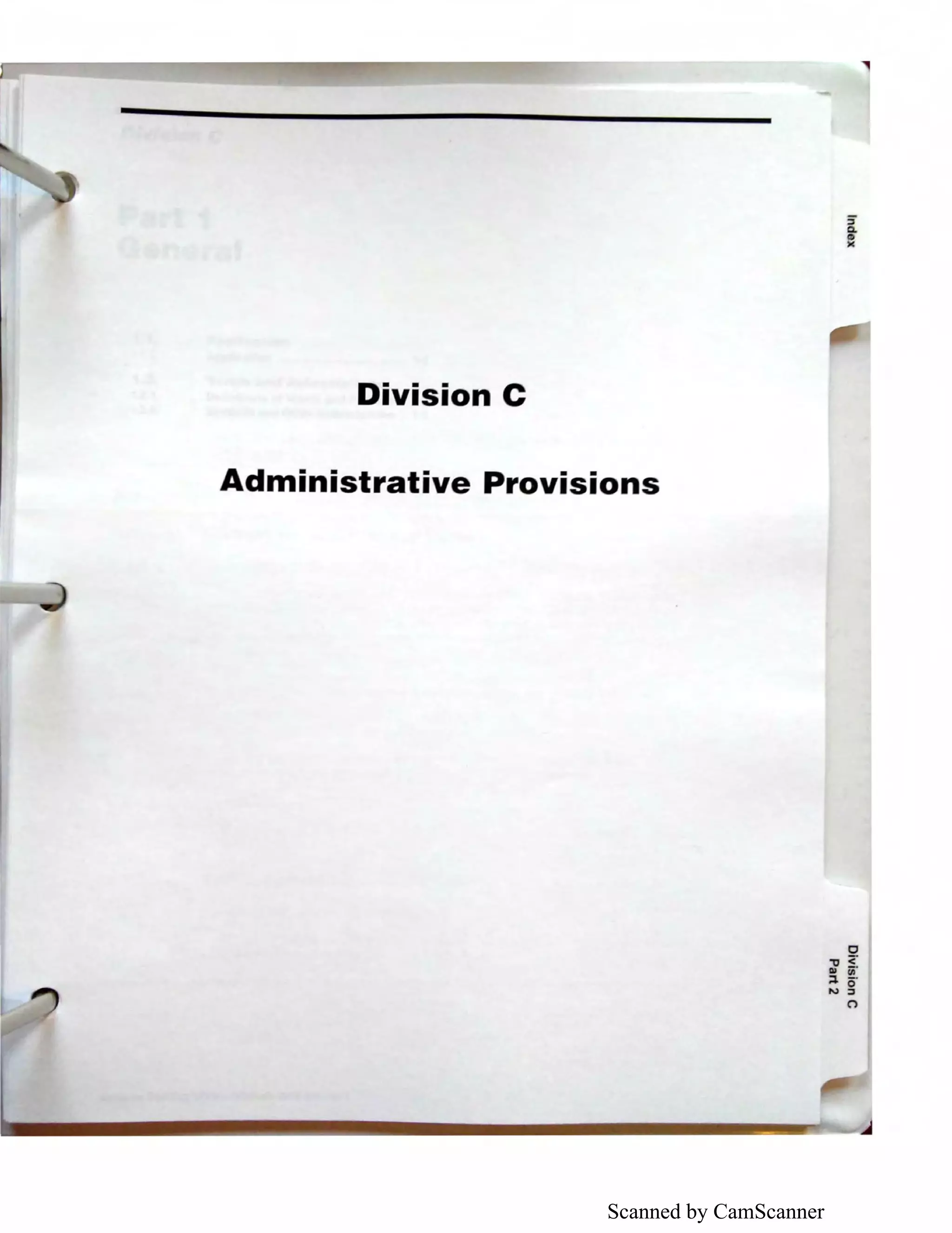 Scanned by CamScanner
Division C
Administrative Provisions
 