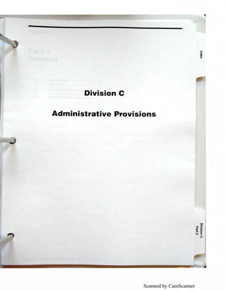 Scanned by CamScanner
Division C
Administrative Provisions
 