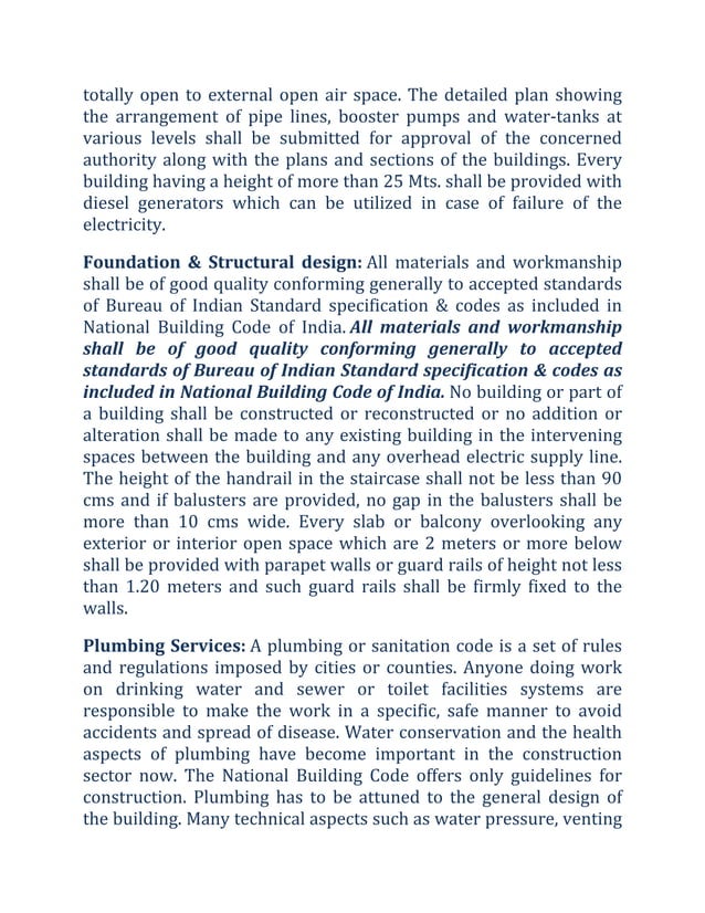 National building code for residential apartments in india PDF