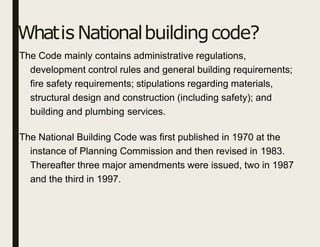 National building codes | PPTX