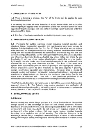 View of National building code, sustainable design guidelines. | PDF