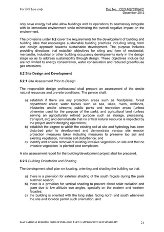 View of National building code, sustainable design guidelines. | PDF