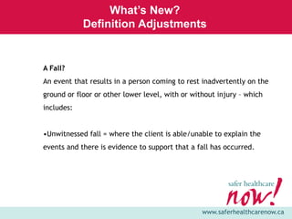 Fall Definition 21 Falls Prevention/Injury Reduction Getting Started Kit – 2nd Edition ...