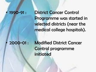 National cancercontrol programme power point presentation | PPTX