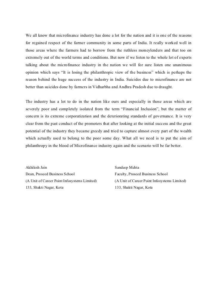 Microfinance facts picture