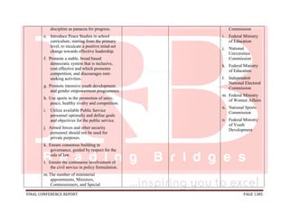 National conference 2014 report, final draft