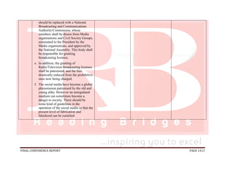 National conference 2014 report, final draft