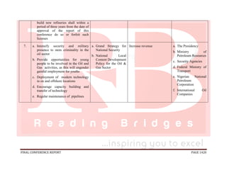 National conference 2014 report, final draft