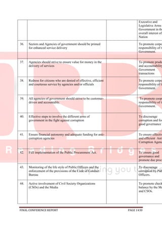 National conference 2014 report, final draft