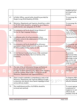 National conference 2014 report, final draft