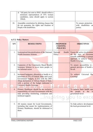 National conference 2014 report, final draft