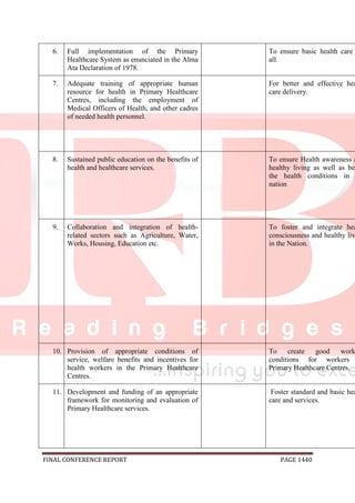National conference 2014 report, final draft