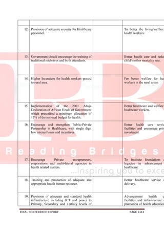 National conference 2014 report, final draft