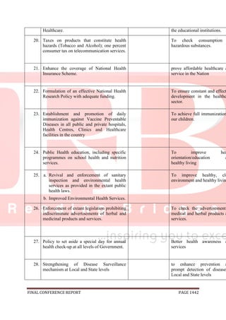 National conference 2014 report, final draft