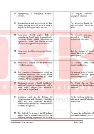 National conference 2014 report, final draft