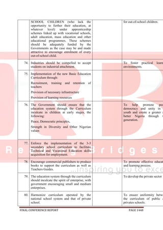 National conference 2014 report, final draft