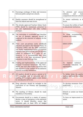 National conference 2014 report, final draft