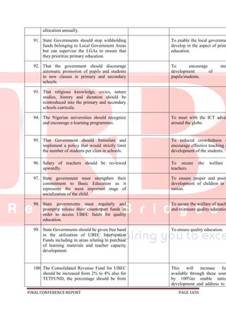 National conference 2014 report, final draft