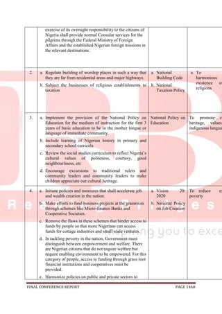 National conference 2014 report, final draft