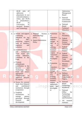 National conference 2014 report, final draft