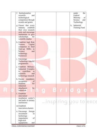 National conference 2014 report, final draft