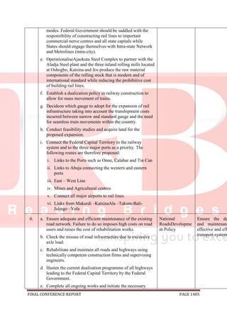 National conference 2014 report, final draft
