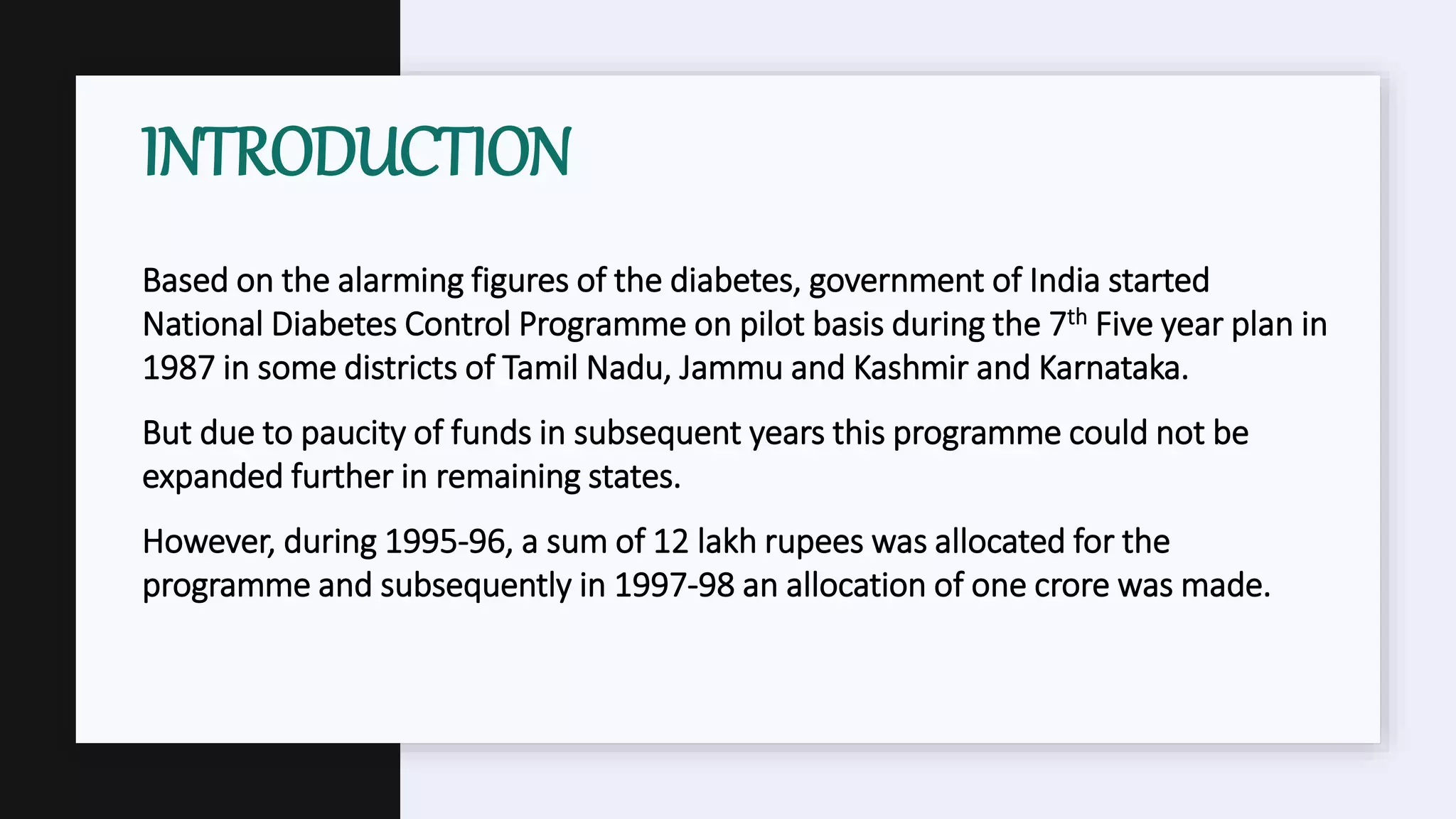 National control programme for diabetes | PPTX | Endocrine and ...