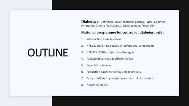 National control programme for diabetes | PPTX | Endocrine and ...