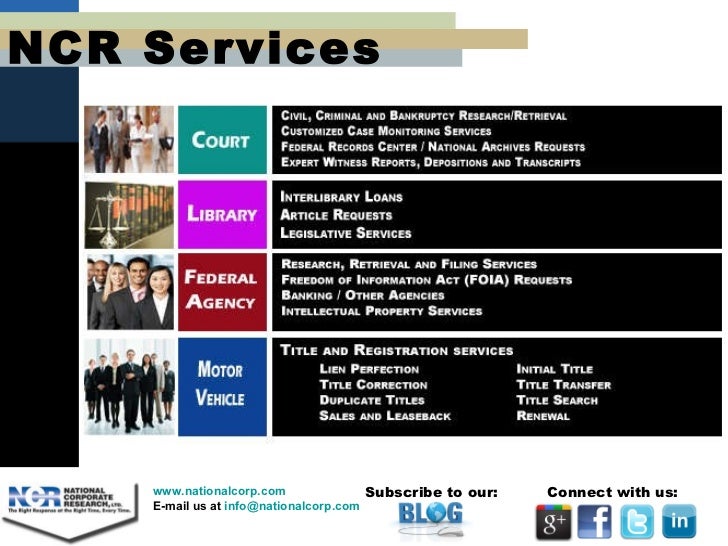 National Corporate Research, Ltd. (NCR) Company Profile