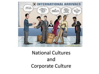National Cultures
and
Corporate Culture
 