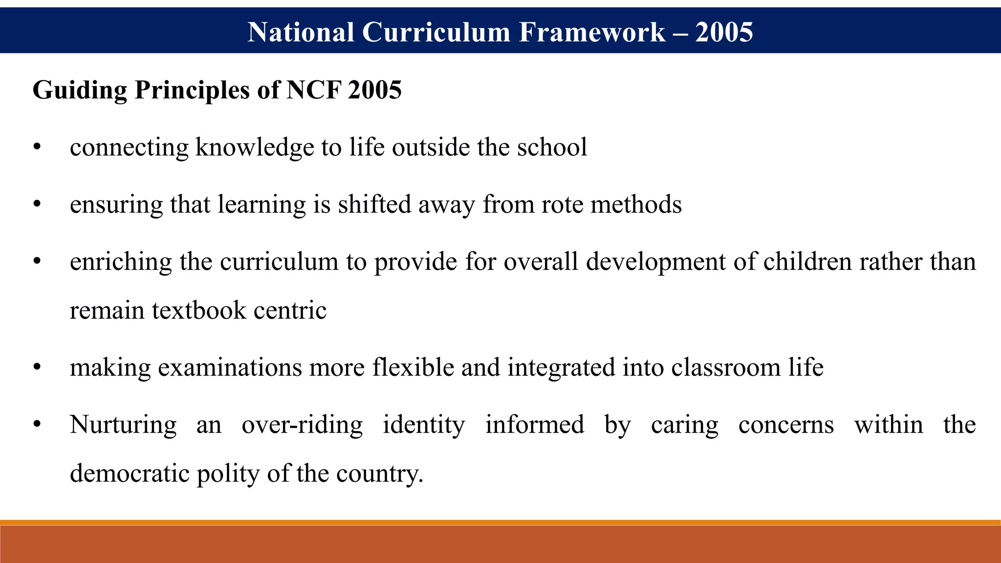 National Curriculum Frameworks - 2005 | PPTX