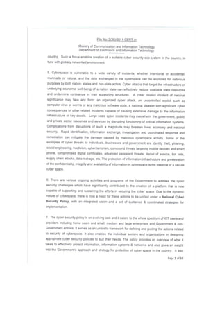National Cyber Security Policy 2013
