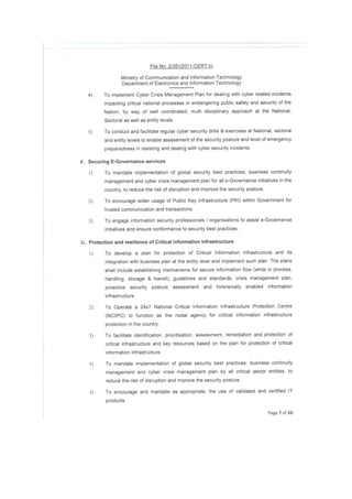 National Cyber Security Policy 2013