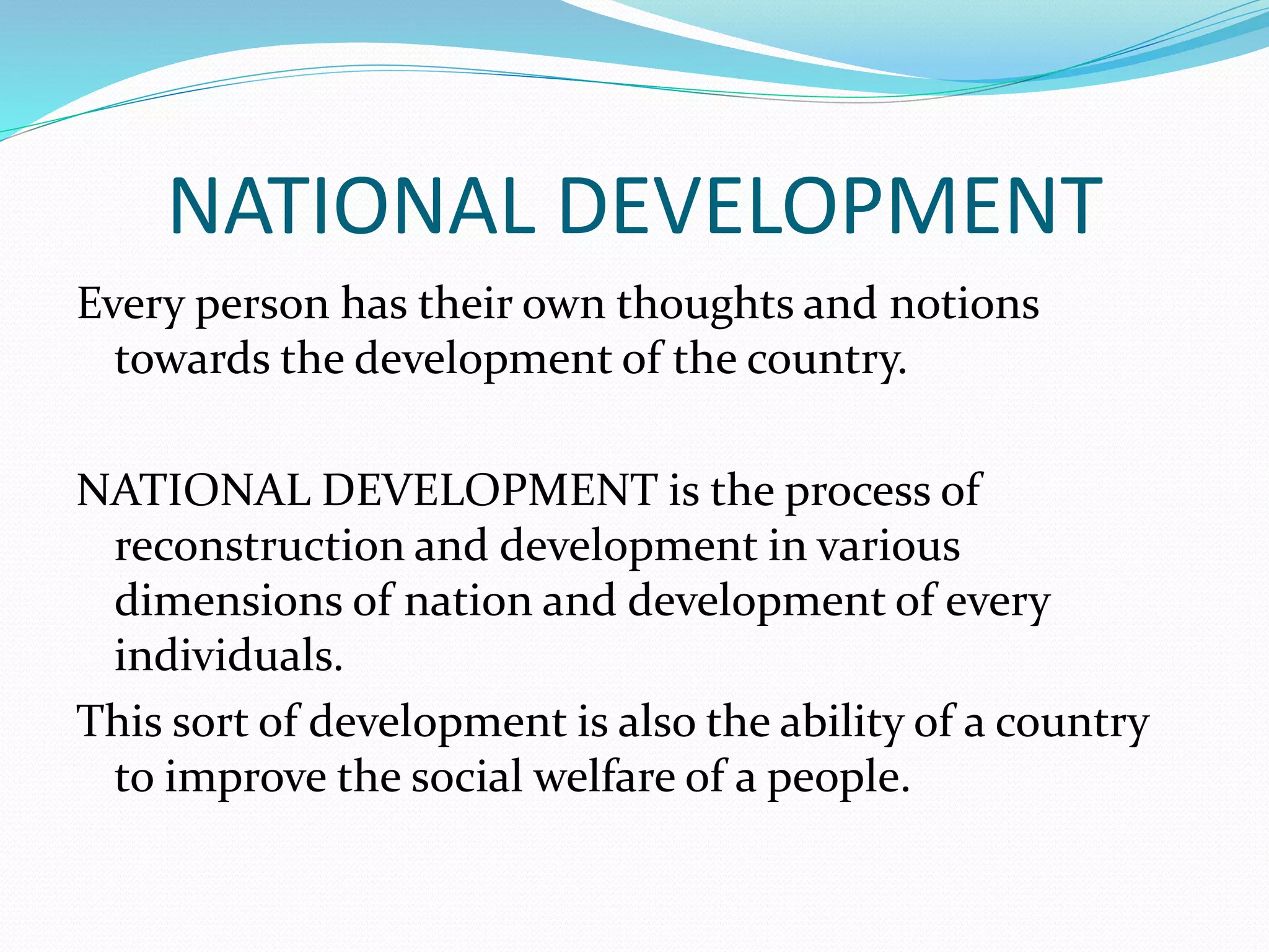 ppt on national development PPT